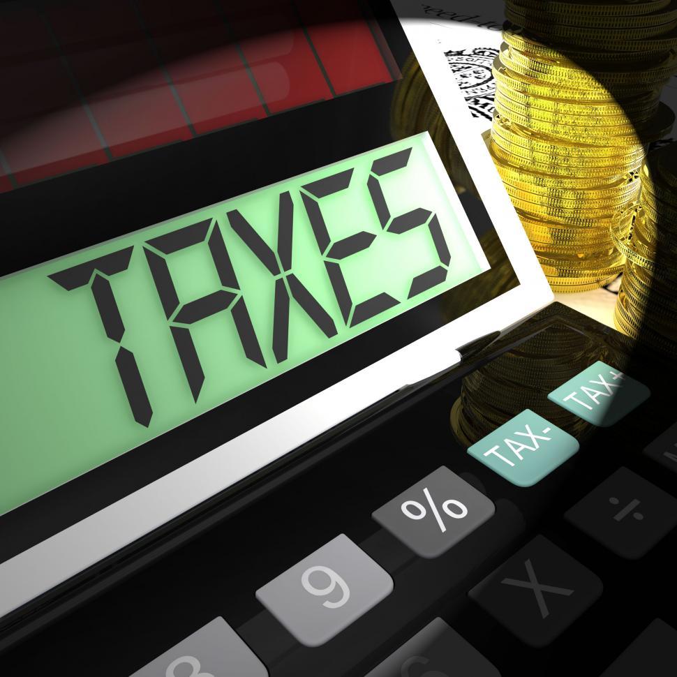 Free Image of Taxes Calculated Shows Income And Business Taxation 