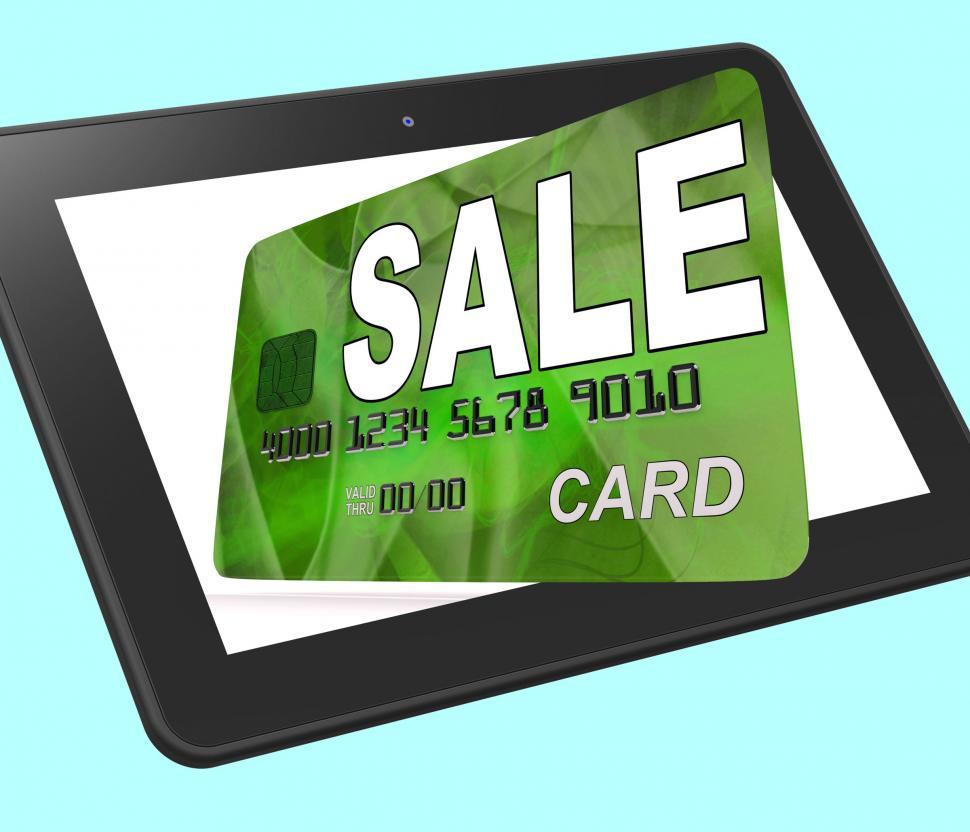 Free Image of Sale Bank Card Calculated Shows Retail Bargains And Discounts 