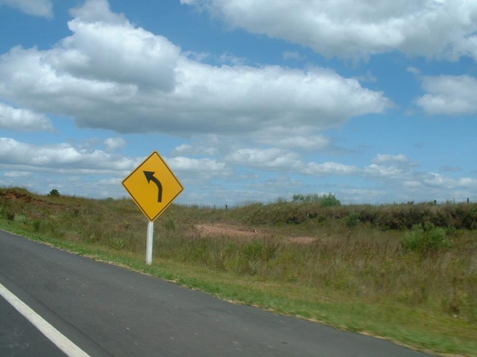Free Image of Curve in the road sign 