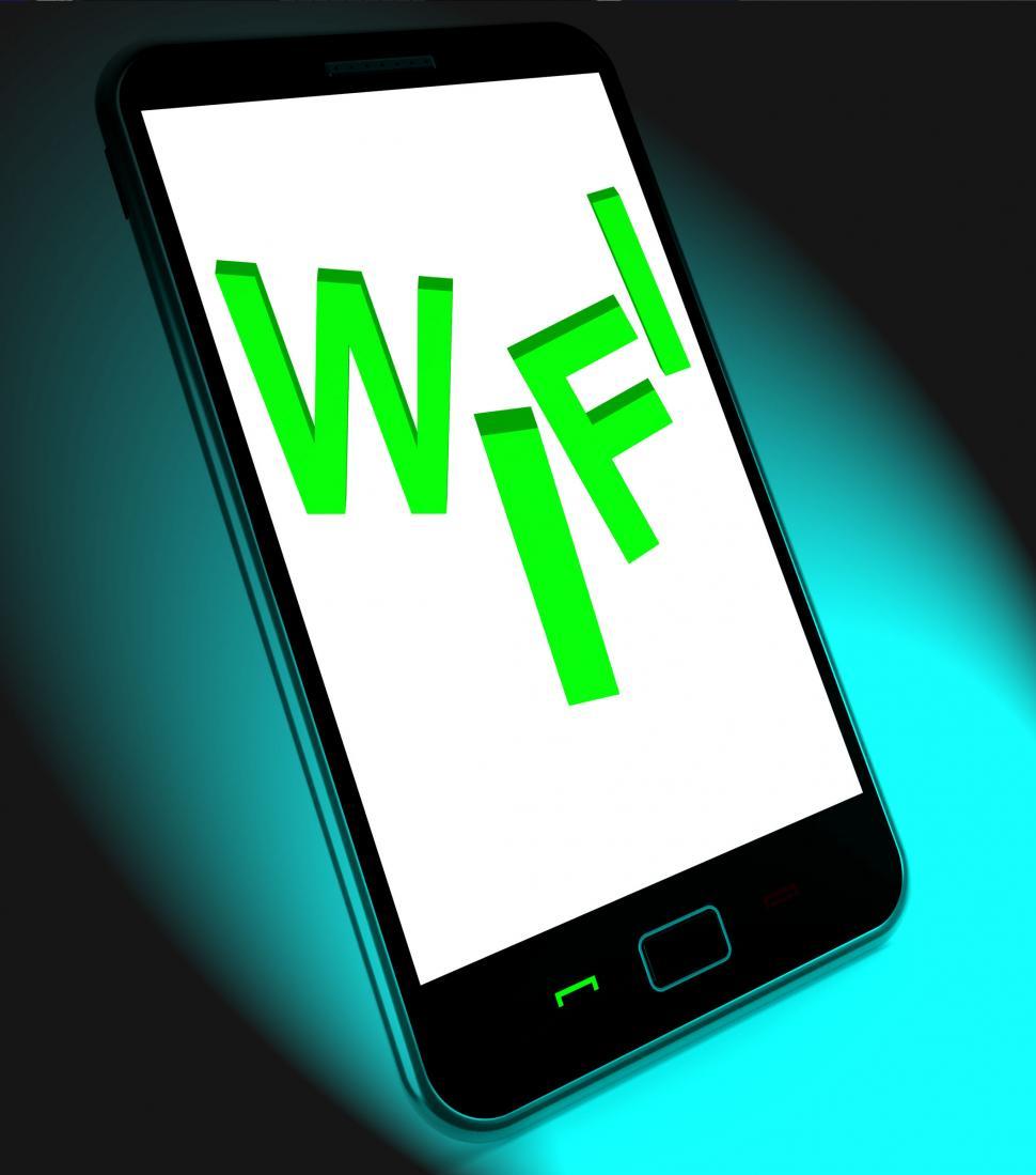 Free Image of Wifi On Mobile Shows Internet Hotspot Wi-fi Access Or Connection 