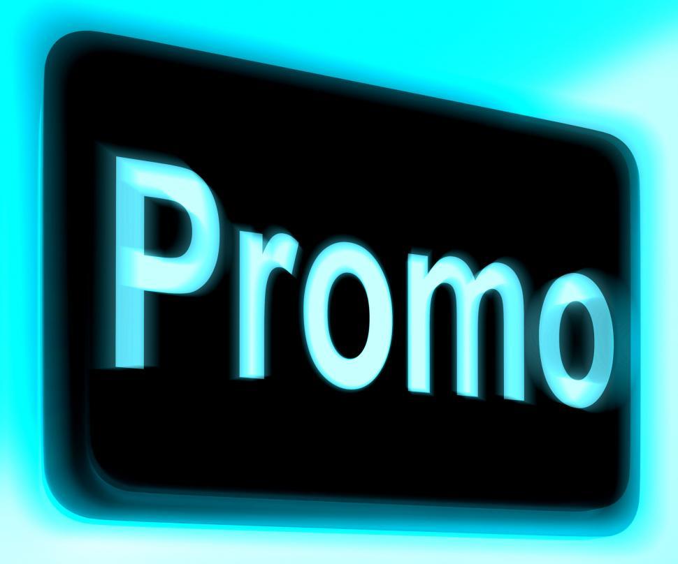 Free Image of Promo Sign Shows Discount Reduction Or Save 