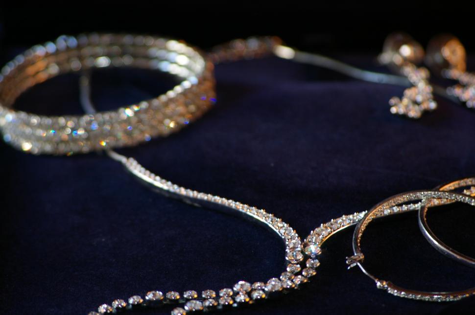 Free Image of Close Up of Three Different Types of Bracelets 