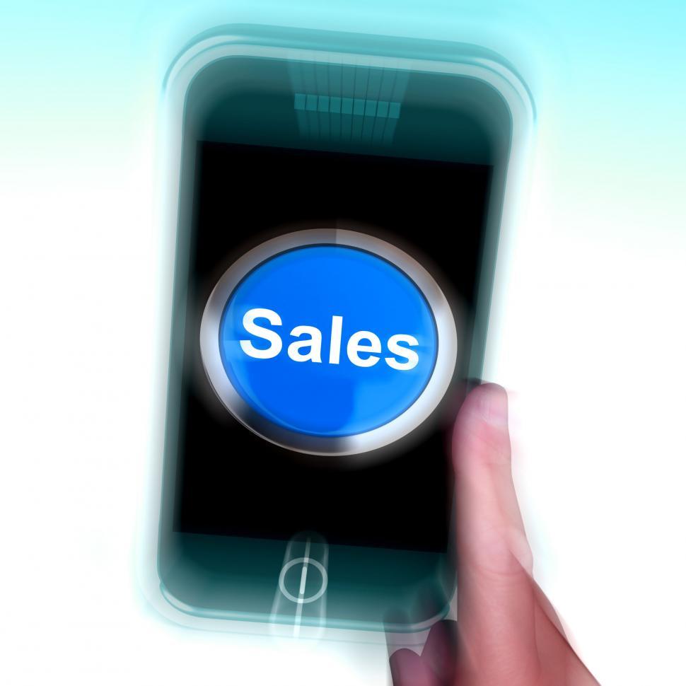 Free Image of Sales On Mobile Phone Shows Promotions And Deals 