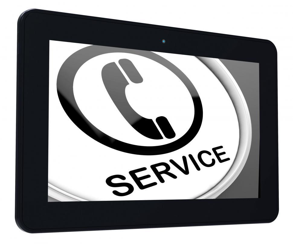 Free Image of  Service  Tablet Means Call For Customer Help 