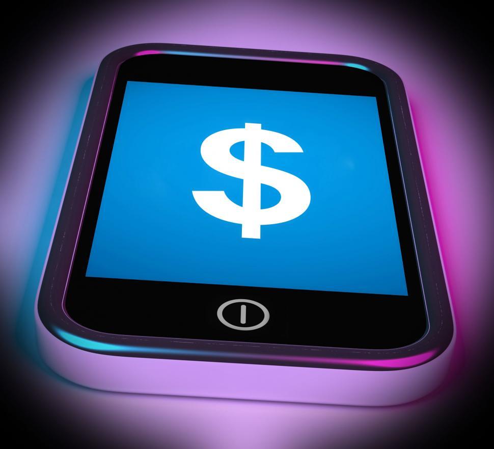 Free Image of Dollar Sign On Mobile Shows  Currency 