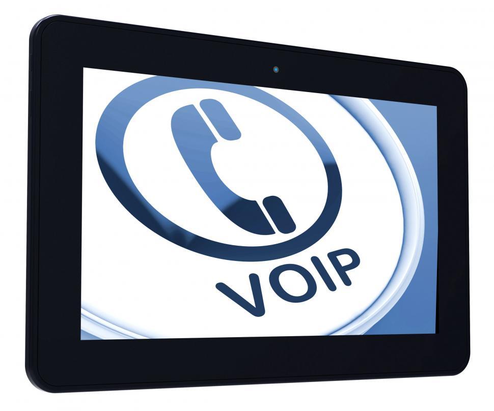 Free Image of Voip Tablet Means Voice Over Internet Protocol Or Broadband Tele 