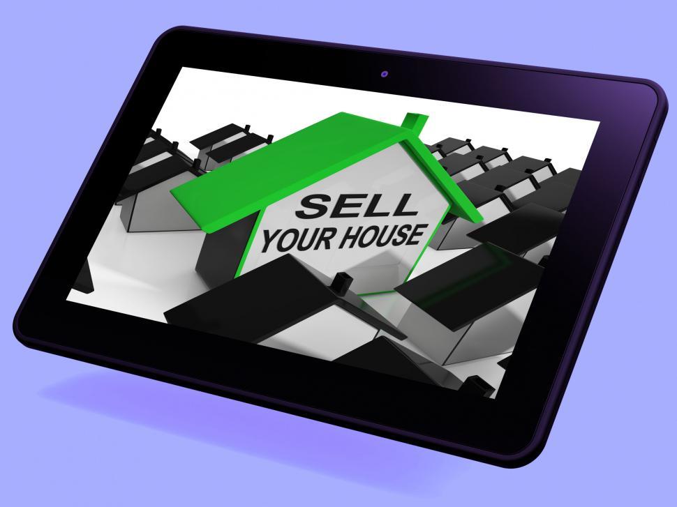 Free Image of Sell Your House Home Tablet Means Marketing Property 
