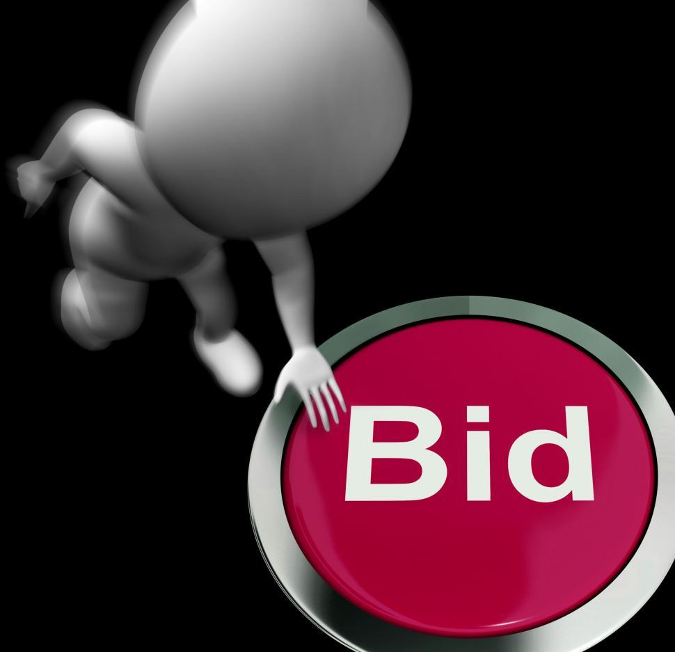 Free Image of Bid Pressed Shows Auction Buying And Selling 