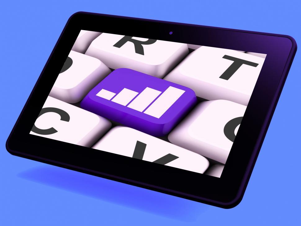 Free Image of Graph Key Tablet Means Data Analysis Or Statistics 