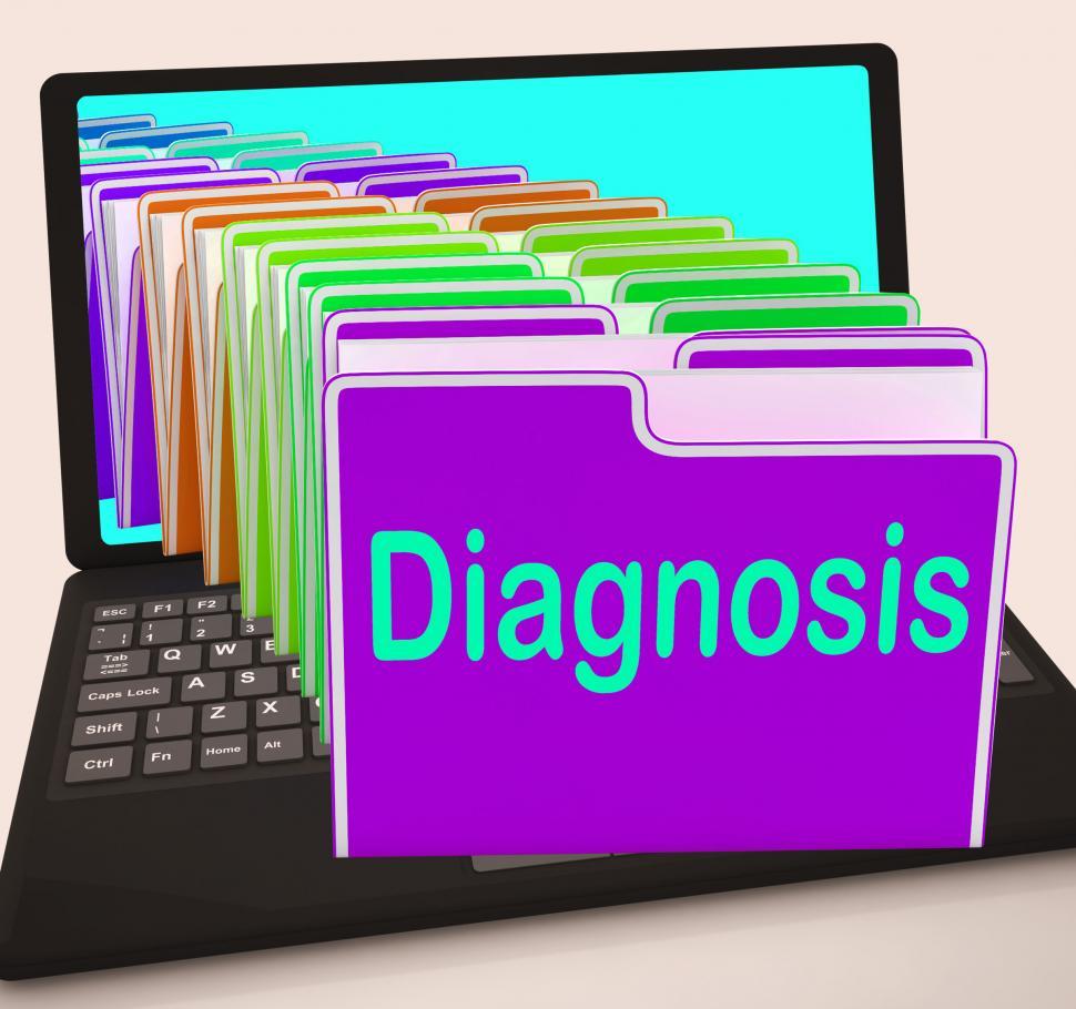 Free Image of Diagnosis Folder Laptop Shows Medical Conclusions And Illness 