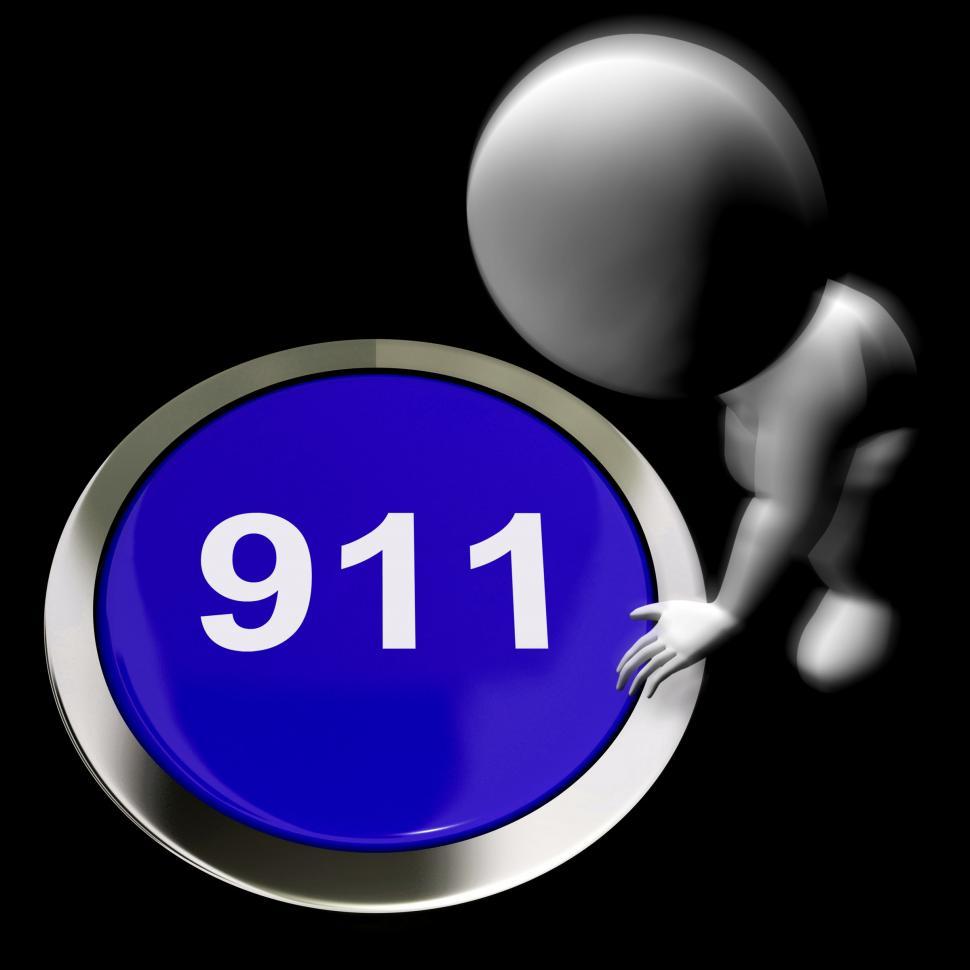 Free Image of Nine One One Pressed Shows 911 Emergency Or Crisis 