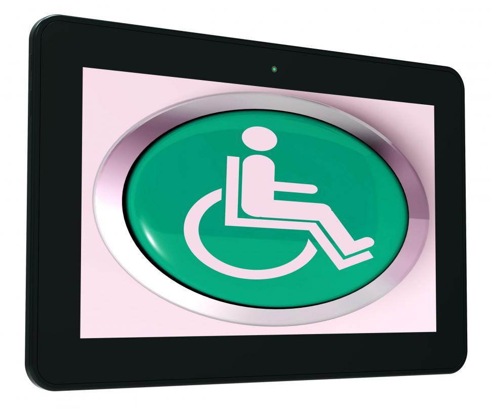 Free Image of Disabled Tablet Shows Wheelchair Access Or Handicapped 