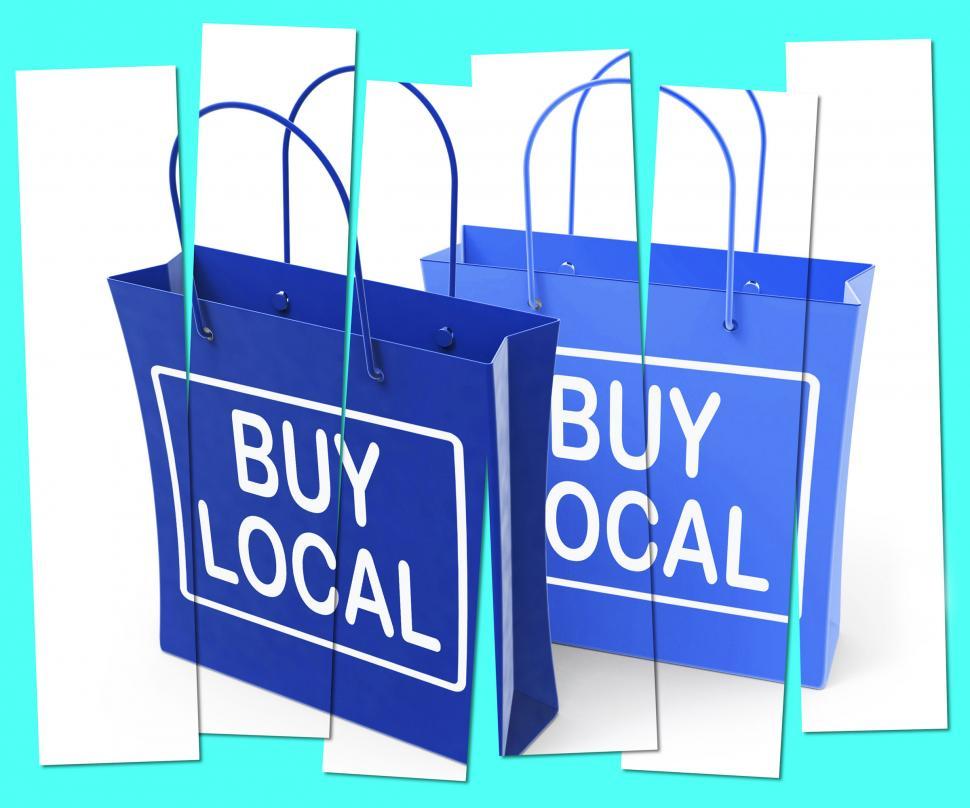 Free Image of Buy Local Shopping Bags Promote Buying Products Locally 