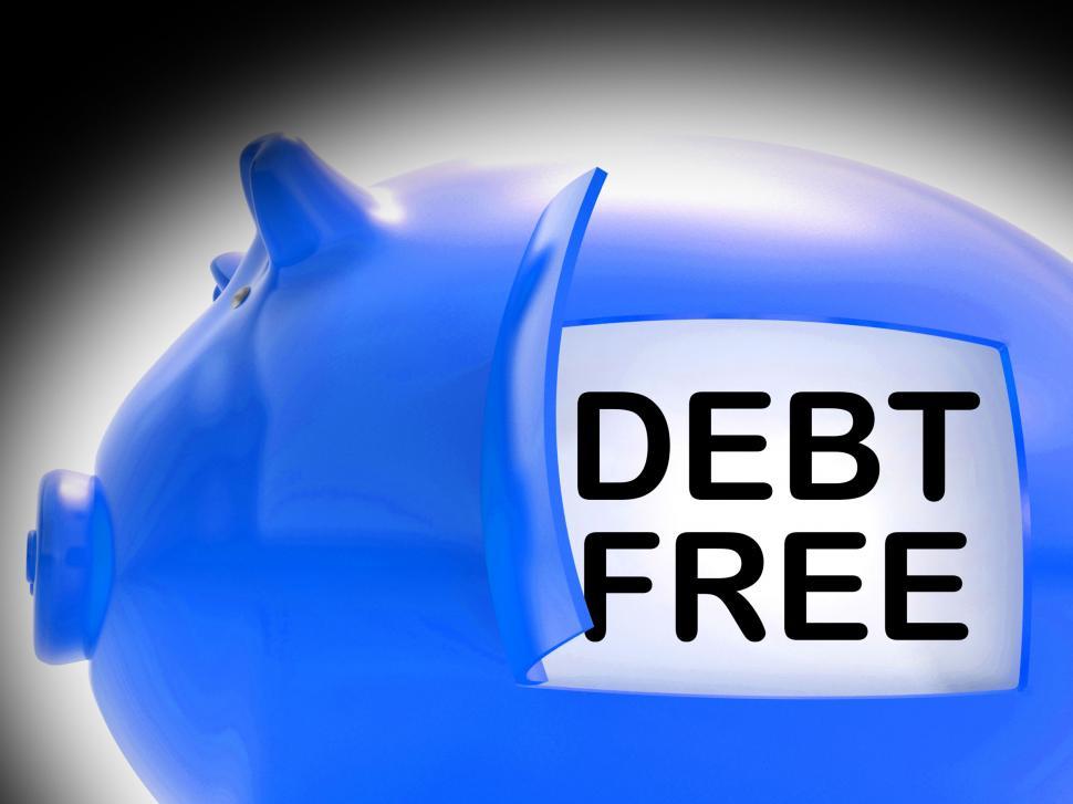 Free Image of Debt Free Piggy Bank Coins Means Money Paid Off 