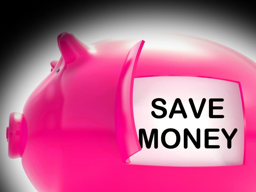 Free Image of Save Money Piggy Bank Coins Shows Putting Aside Funds 