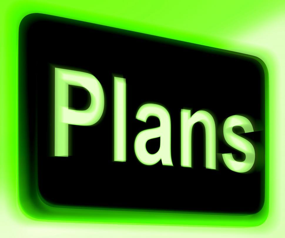 Free Image of Plans Sign Shows Objectives Planning And Organizing 