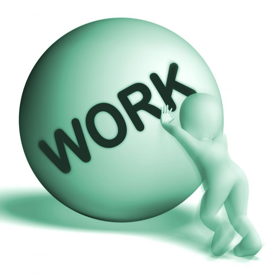 Free Image of Work Uphill Sphere Shows Difficult Working Labour 