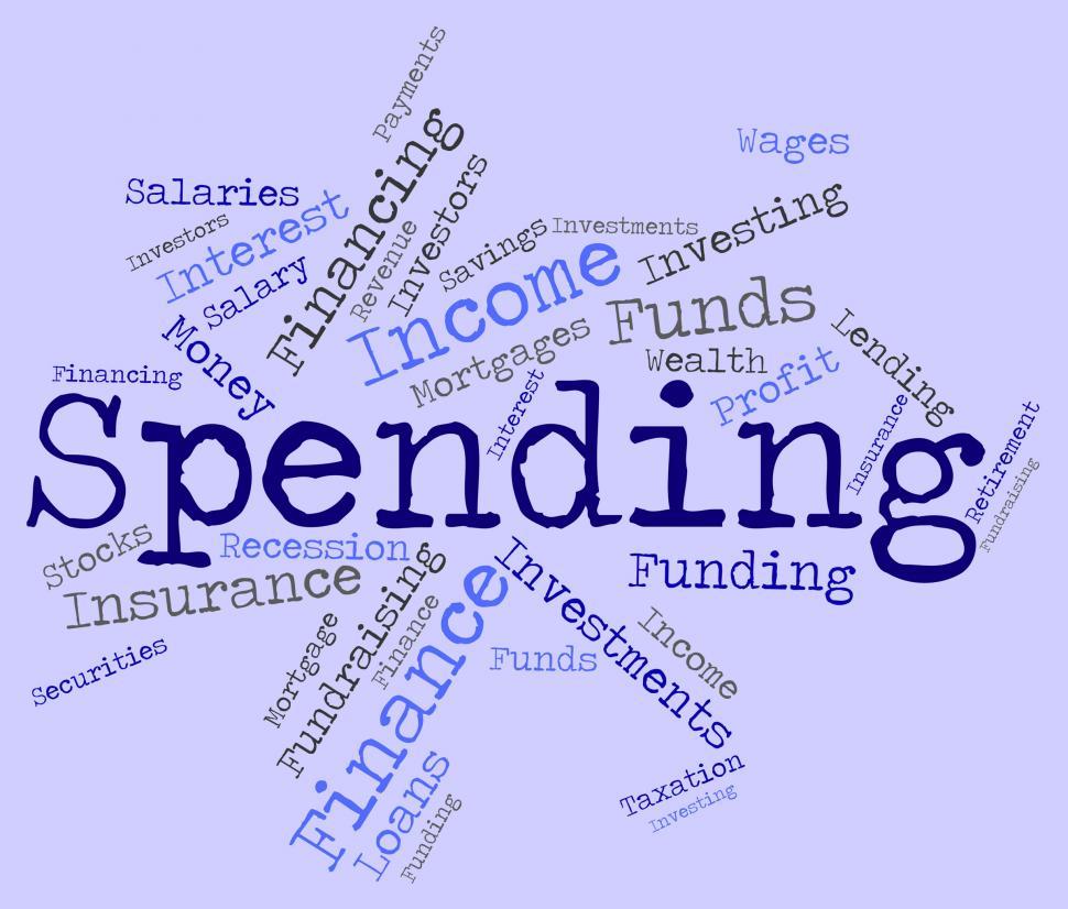 Free Image of Spending Word Shows Shopping Words And Bought 