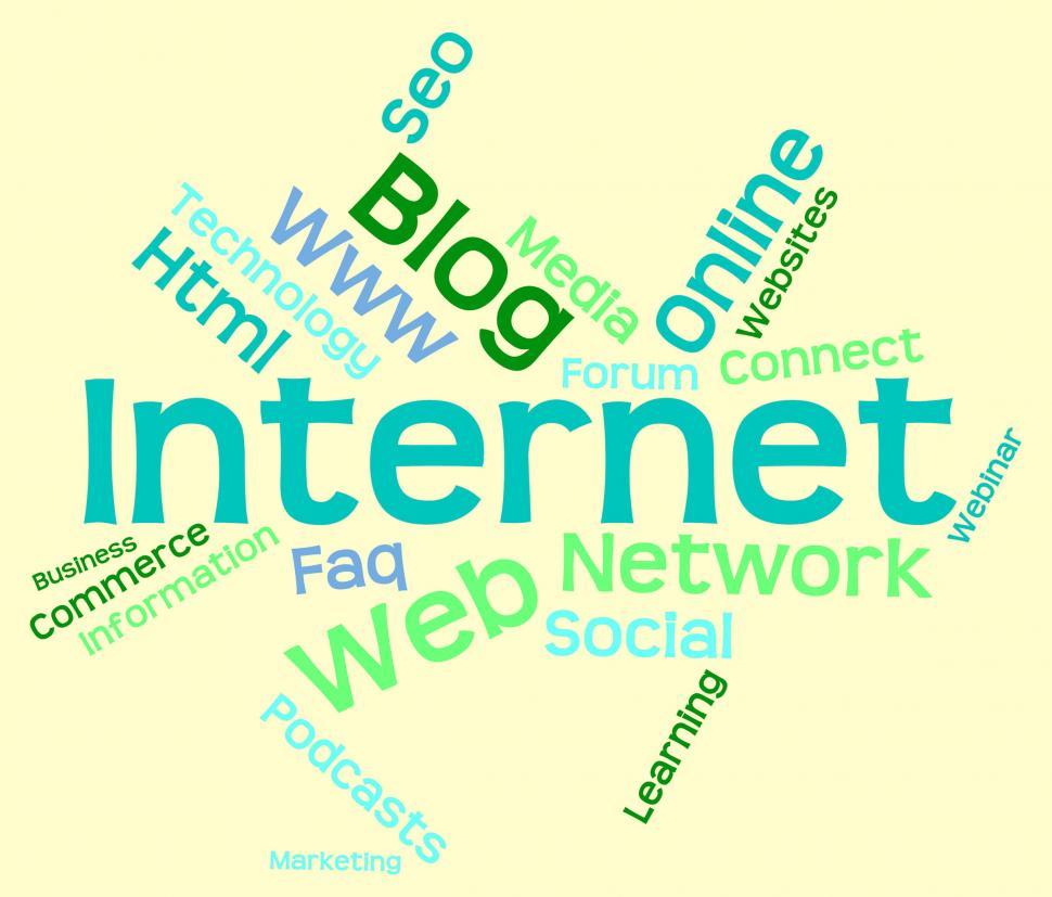 Free Image of Internet Word Represents World Wide Web And Words 