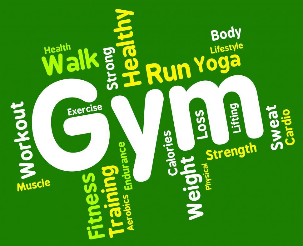 Free Image of Fitness Wordcloud Indicates Physical Activity And Aerobic 