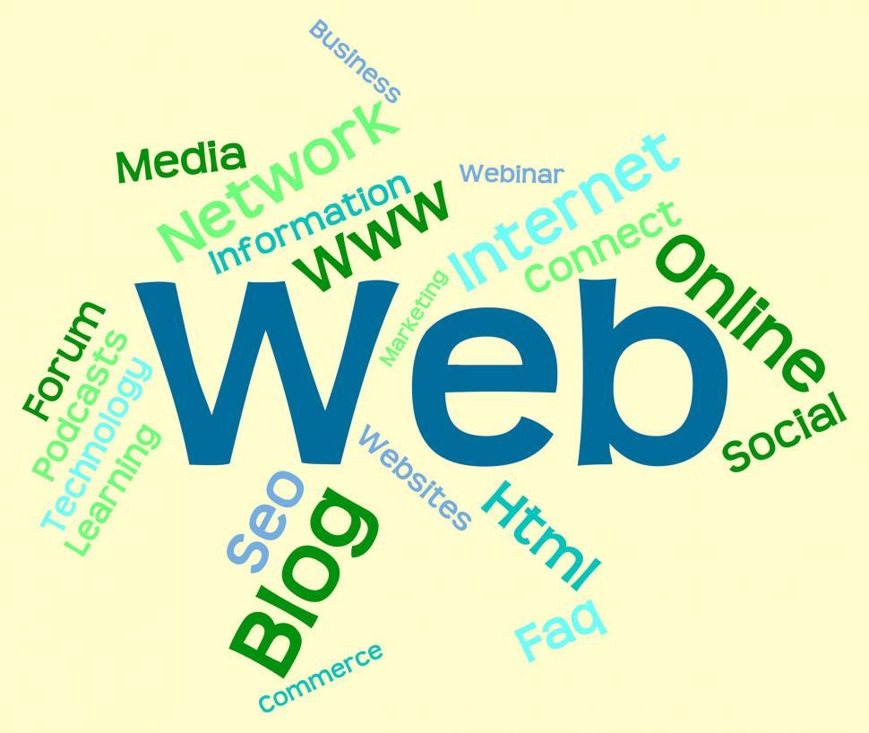 Free Image of Web Word Represents Website Text And Online 