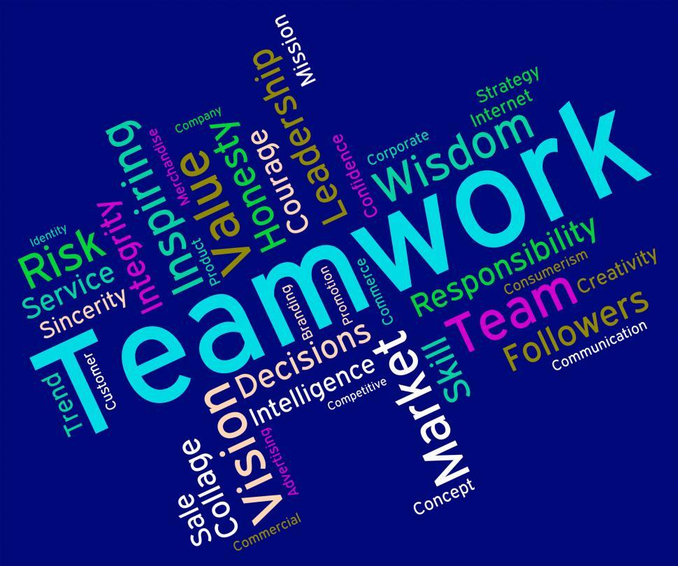 Free Image of Teamwork Words Indicates Unit Wordcloud And Group 