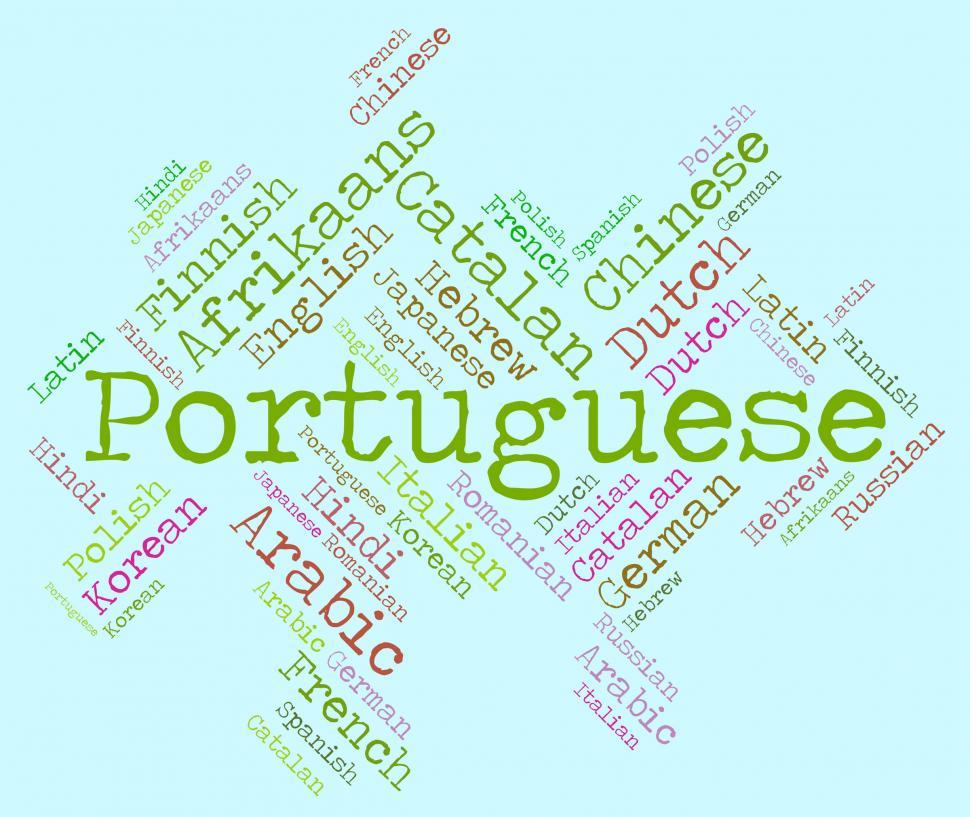 Free Image of Portuguese Language Shows Communication Vocabulary And Text 