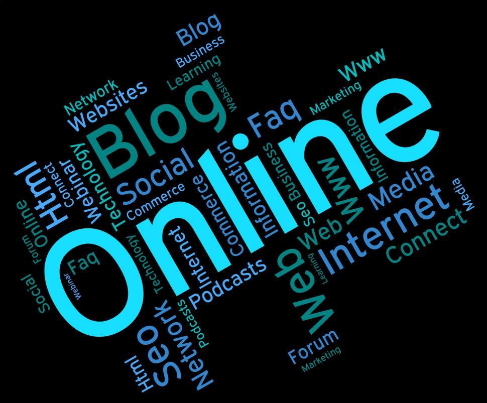 Free Image of Online Word Shows World Wide Web And Net 