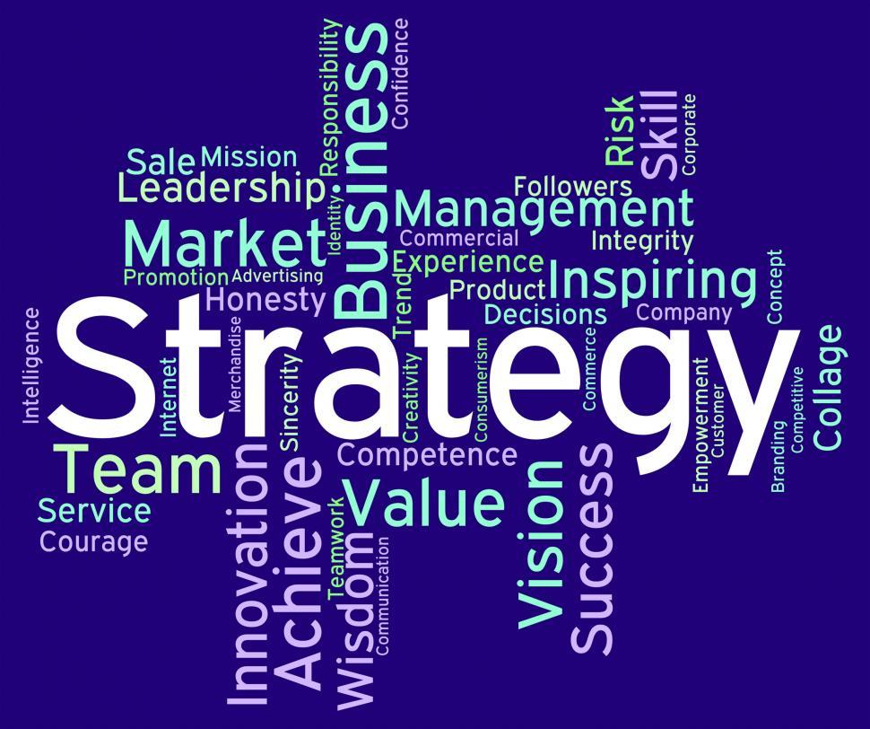 Free Image of Strategy Words Means Planning Solutions And Wordcloud 