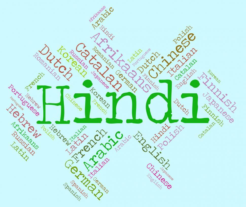 Free Image of Hindi Language Shows Vocabulary Word And Communication 