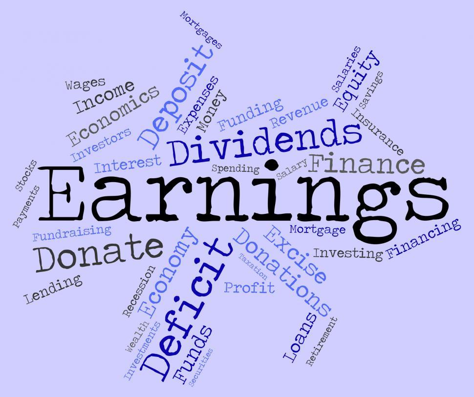 Free Image of Earnings Word Indicates Dividend Words And Revenue 