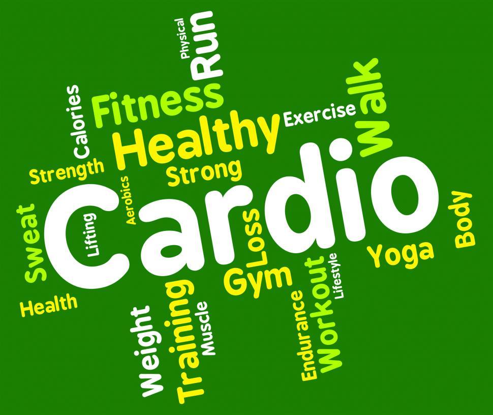 Free Image of Cardio Word Indicates Get Fit And Aerobics 