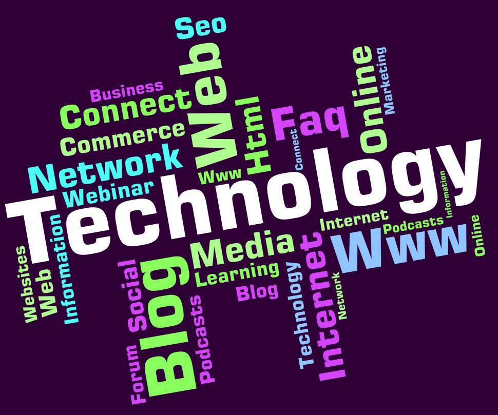 Free Image of Technology Word Shows Digital Technologies And High-Tech 