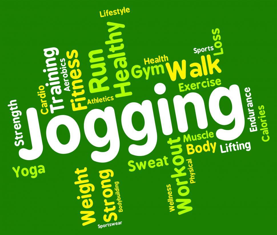 Free Image of Jogging Word Represents Get Fit And Exercise 