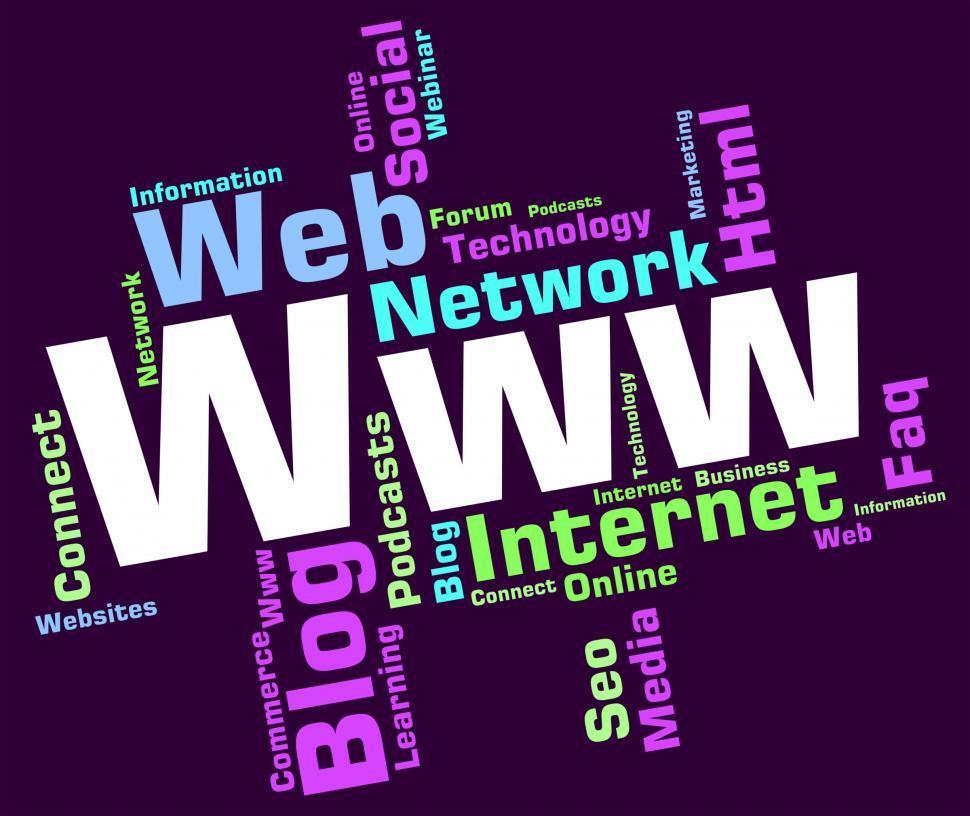 Free Image of Www Word Shows World Wide Web And Internet 