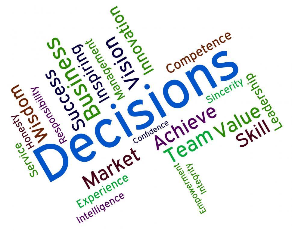 Free Image of Decision Words Indicates Choice Choices And Deciding 
