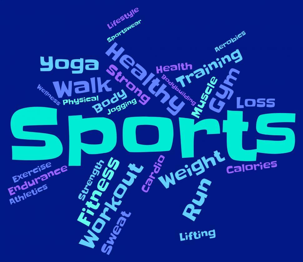 Free Image of Sports Word Indicates Physical Activity And Exercising 