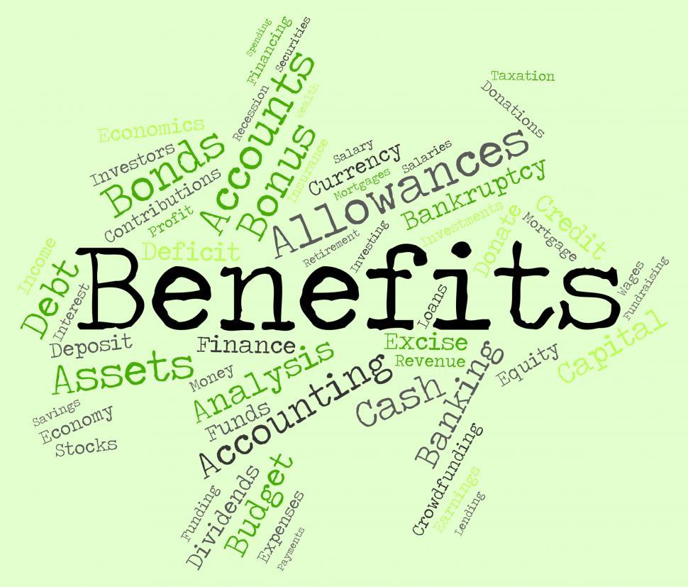 Free Image of Benefits Word Indicates Reward Words And Wordcloud 