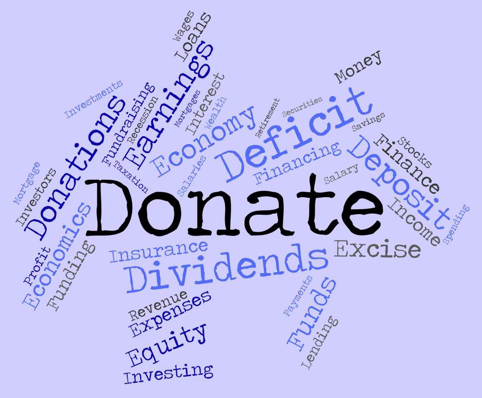 Free Image of Donate Word Shows Contributions Give And Supporter 