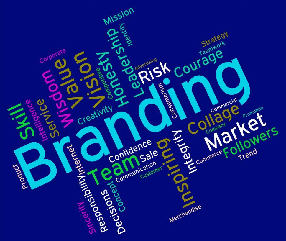 Free Image of Branding Words Shows Company Identity And Branded 