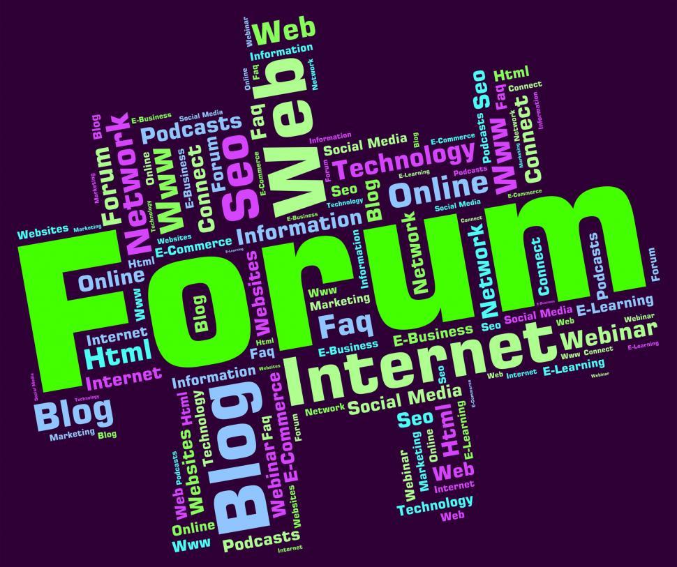 Free Image of Forum Word Means Social Media And Chat 