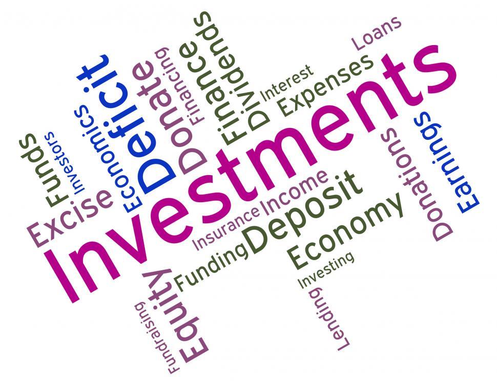 Free Image of Investments Word Indicates Roi Stock And Wordcloud 