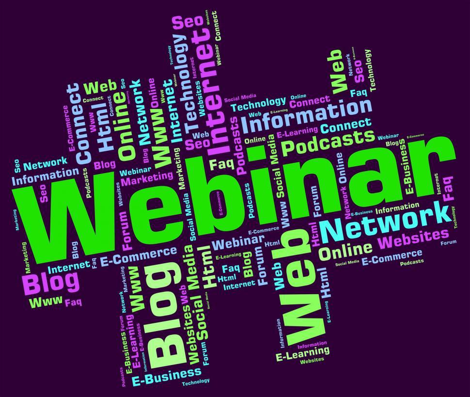Free Image of Webinar Wordcloud Means Www Teach And Education 