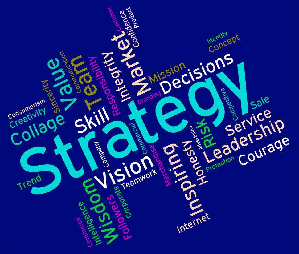 Free Image of Strategy Words Shows Planning Strategic And Tactics 
