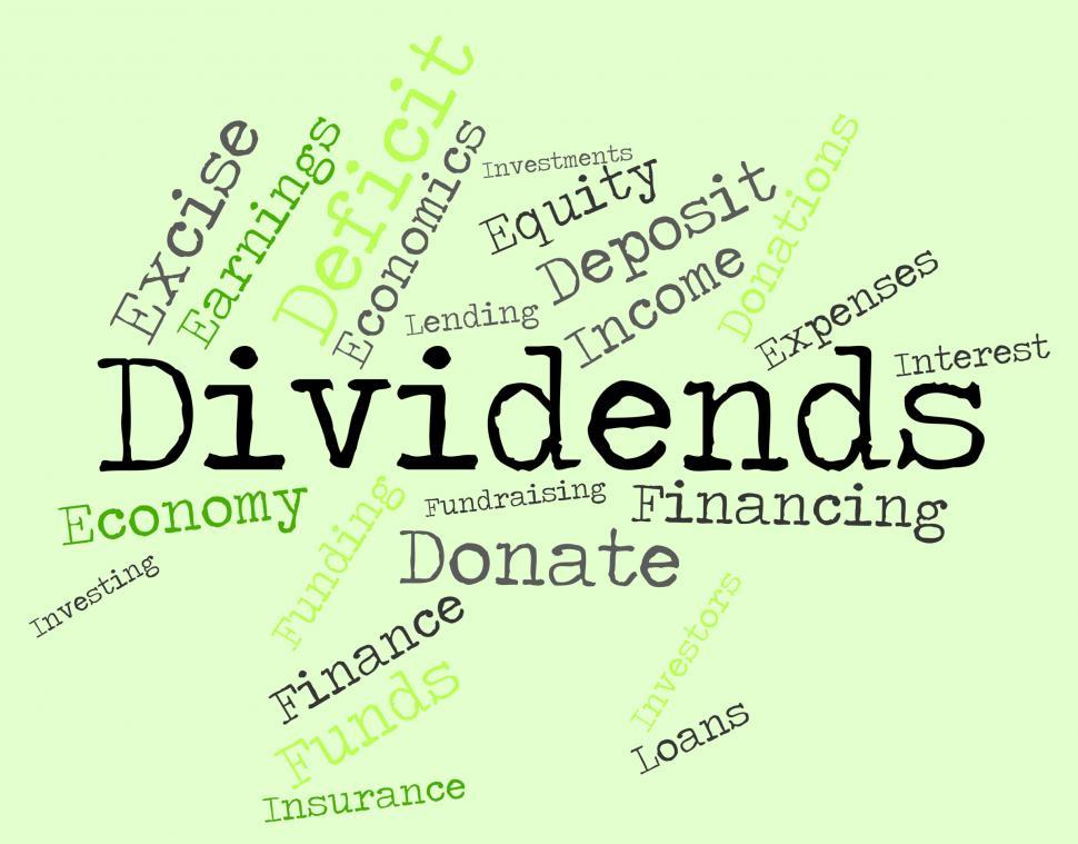 Free Image of Dividends Word Shows Stock Market And Revenues 