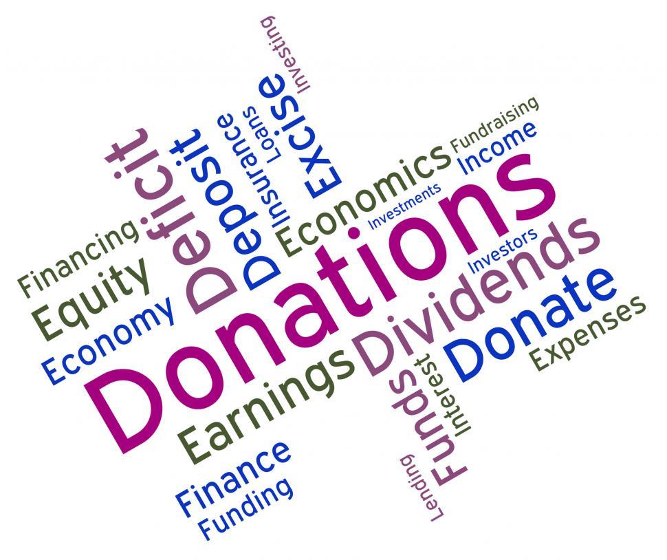 Free Image of Donation Word Means Contribution Donate And Contributors 