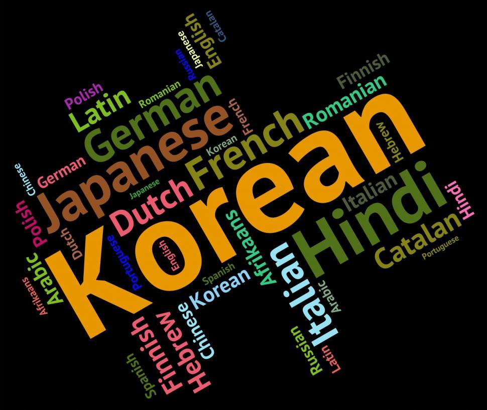 Free Image of Korean Language Represents Wordcloud Languages And Word 