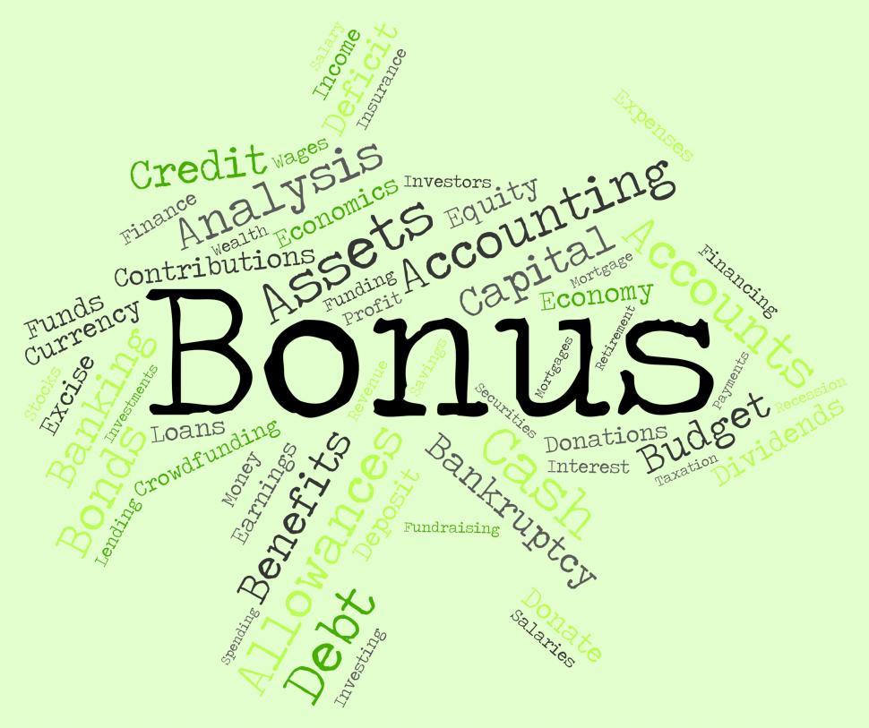 Free Image of Bonus Word Shows Wordcloud Words And Extra 