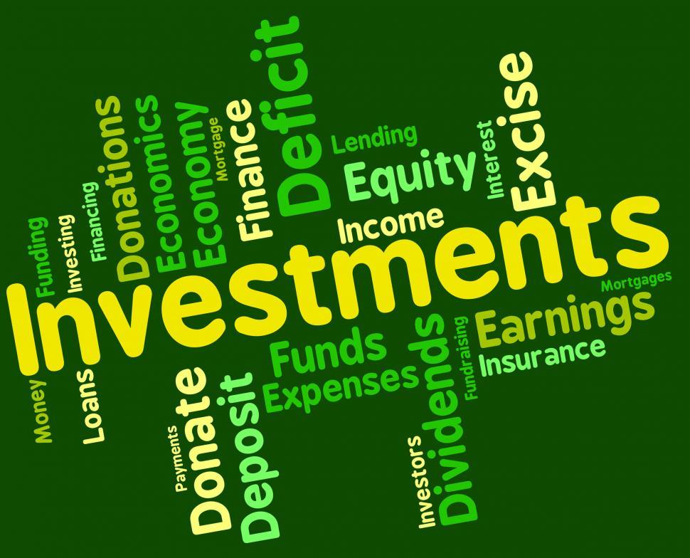 Free Image of Investments Word Indicates Investor Words And Opportunity 