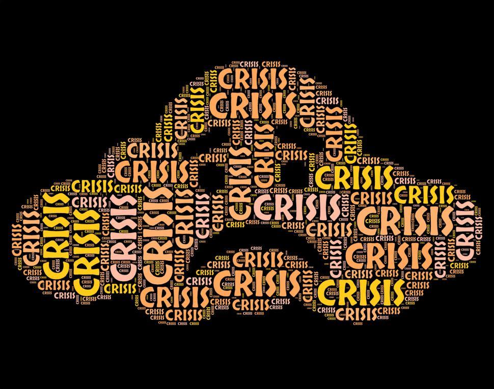 Download Free Stock Photo of Crisis Word Means Hard Times And Calamity 